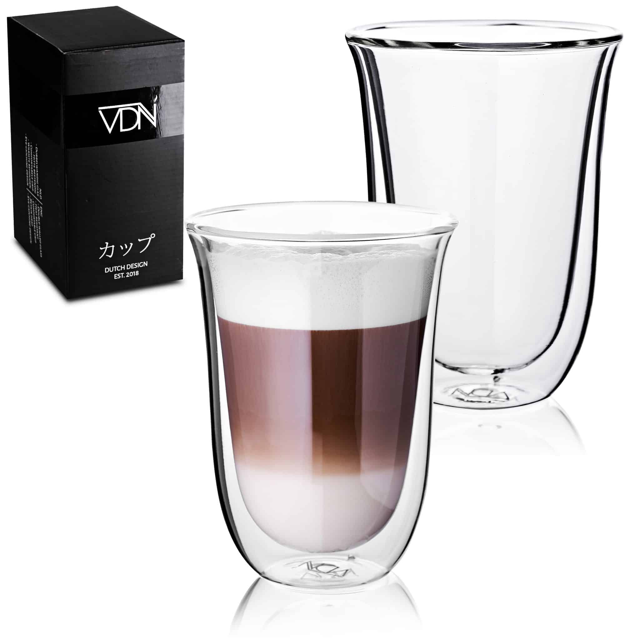 Dubbelwandige Glazen Latte Macchiato 300 ML Set Van 2 VDN