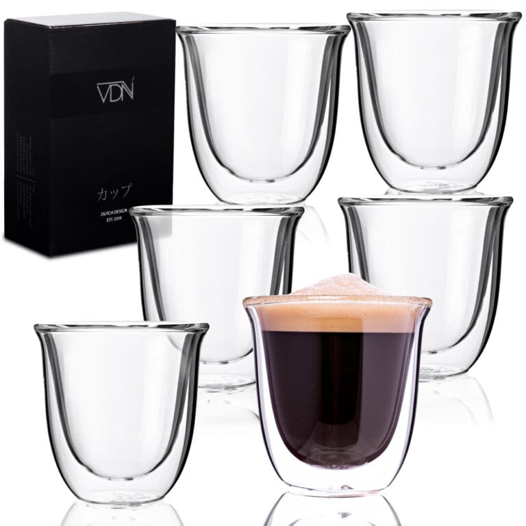 Dubbelwandige glazen espresso – 70 ML – Set van 6
