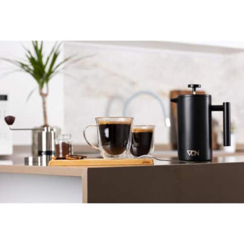 Dubbelwandige glazen koffie met oor – 250 ML – Set van 6